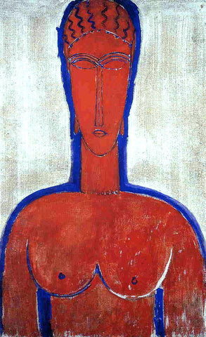  Amedeo Modigliani Big Red Buste (also known as loopold II) - Hand Painted Oil Painting