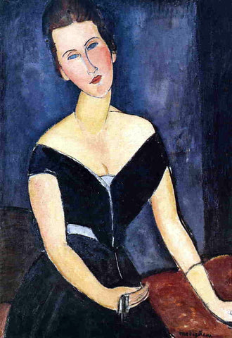  Amedeo Modigliani Madame Georges van Muyden - Hand Painted Oil Painting