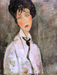  Amedeo Modigliani Portrait of a Woman in a Black Tie - Hand Painted Oil Painting