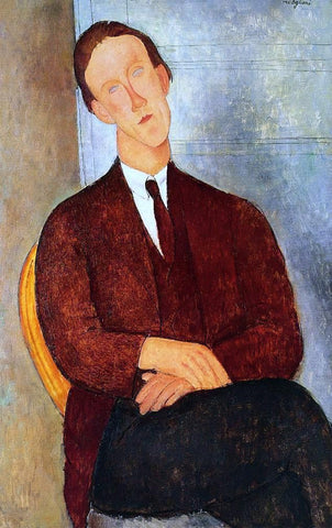  Amedeo Modigliani Portrait of Morgan Russell - Hand Painted Oil Painting