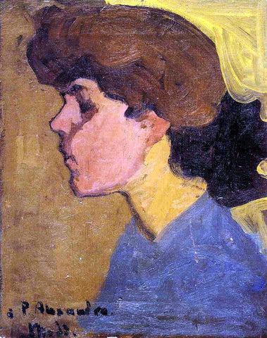  Amedeo Modigliani Woman's Head in Profile - Hand Painted Oil Painting