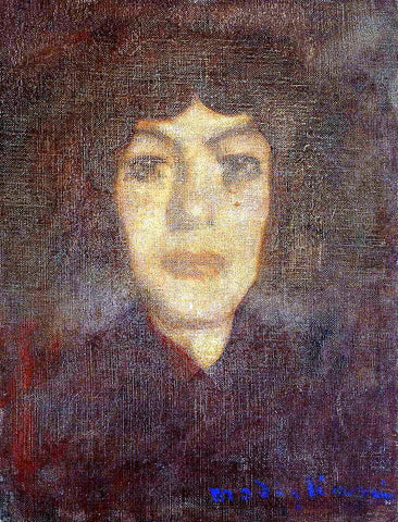 Amedeo Modigliani Woman's Head with Beauty Spot - Hand Painted Oil Painting