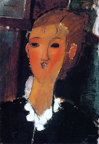  Amedeo Modigliani Young Woman with a Small Ruff - Hand Painted Oil Painting