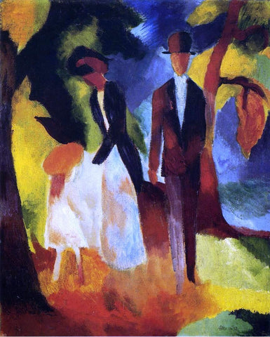  August Macke People by the Lake - Hand Painted Oil Painting