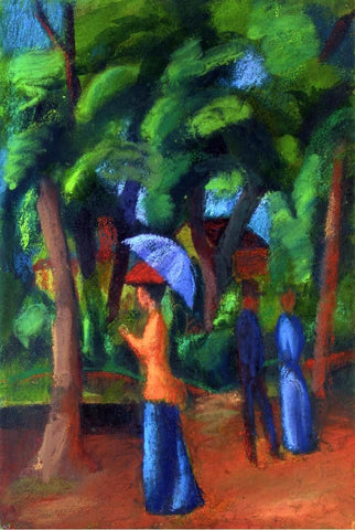  August Macke Walking in the Park - Hand Painted Oil Painting