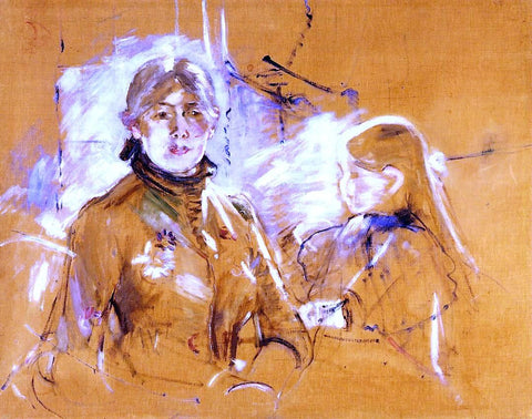  Berthe Morisot Portrait of Berthe Morisot and Her Daughter - Hand Painted Oil Painting