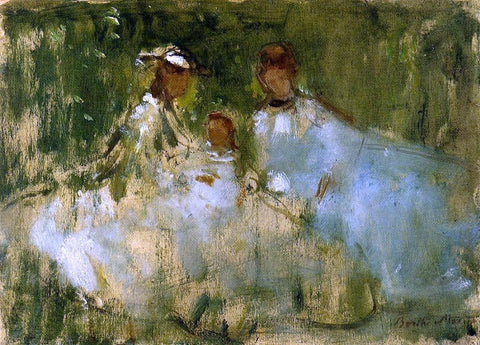  Berthe Morisot Women and Little Girls in a Natural Setting - Hand Painted Oil Painting