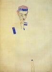  Egon Schiele Man with Blue Headband and Hand on Cheek - Hand Painted Oil Painting