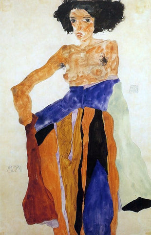  Egon Schiele Moa - Hand Painted Oil Painting