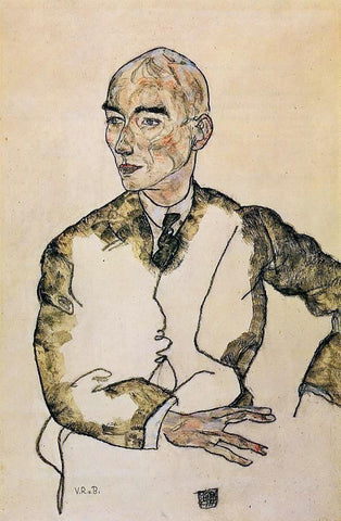  Egon Schiele Portrait of Dr. Viktor Ritter von Bauer - Hand Painted Oil Painting