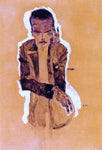  Egon Schiele Portrait of Eduard Kosmack with Raised Left Hand - Hand Painted Oil Painting