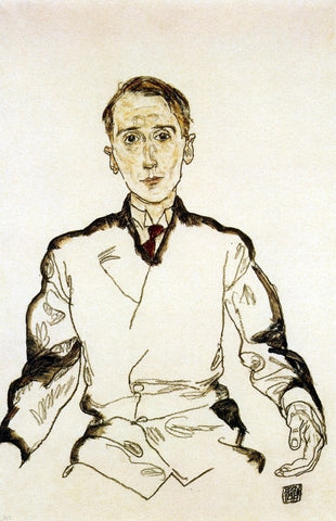  Egon Schiele Portrait of Heinrich Rieger - Hand Painted Oil Painting