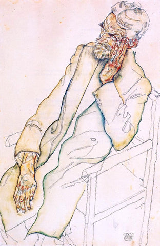  Egon Schiele Portrait of Johann Harms - Hand Painted Oil Painting