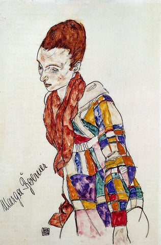  Egon Schiele Portrait of Marga Boerner - Hand Painted Oil Painting