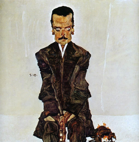  Egon Schiele Portrait of the Publisher Eduard Kosmack - Hand Painted Oil Painting