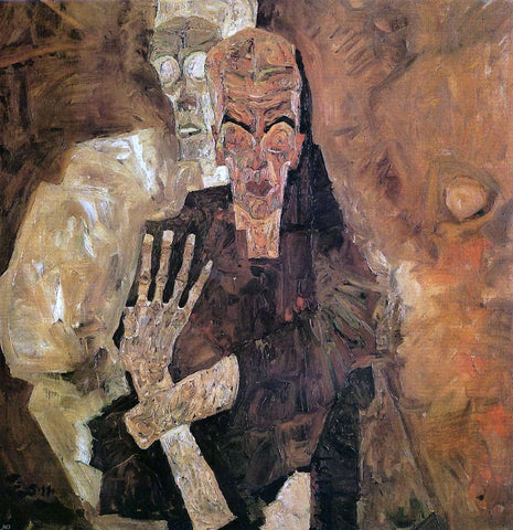  Egon Schiele The Self-Seers II (also known as Death and Man) - Hand Painted Oil Painting