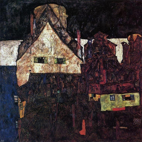  Egon Schiele The Small City I (also known as Dead City VI) - Hand Painted Oil Painting