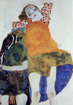  Egon Schiele Two Seated Girls - Hand Painted Oil Painting