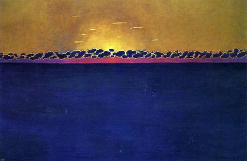  Felix Vallotton Sunset, Gray-Blue High Tide - Hand Painted Oil Painting
