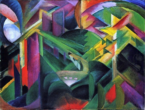  Franz Marc Deer in a Monastery Garden - Hand Painted Oil Painting