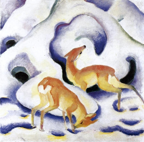  Franz Marc Deer in the Snow - Hand Painted Oil Painting
