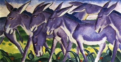  Franz Marc Donkey Frieze - Hand Painted Oil Painting