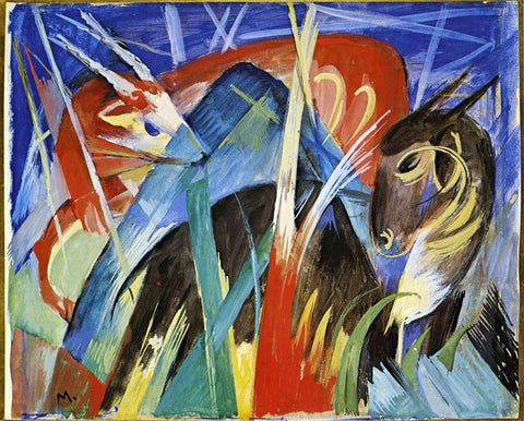  Franz Marc Fairy Animals - Hand Painted Oil Painting