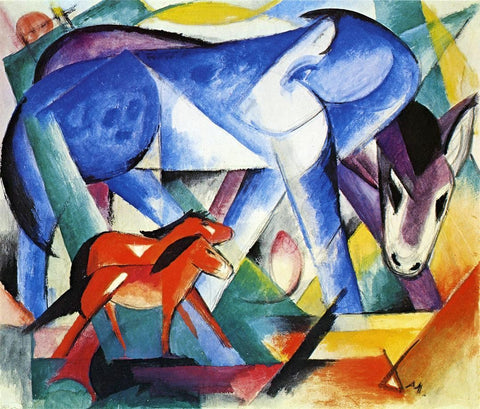  Franz Marc The First Animals - Hand Painted Oil Painting