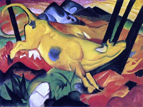  Franz Marc The Yellow Cow - Hand Painted Oil Painting