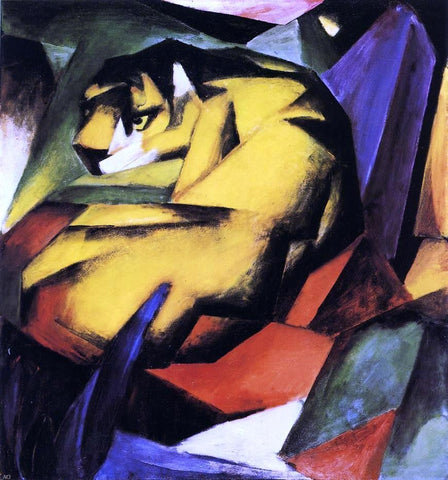  Franz Marc Tiger - Hand Painted Oil Painting