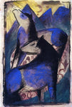  Franz Marc Two Blue Horses - Hand Painted Oil Painting