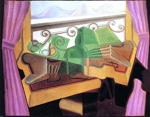  Juan Gris Open Window with Hills - Hand Painted Oil Painting