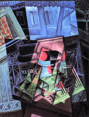  Juan Gris Still Life before an Open Window (also known as Place Ravignan) - Hand Painted Oil Painting