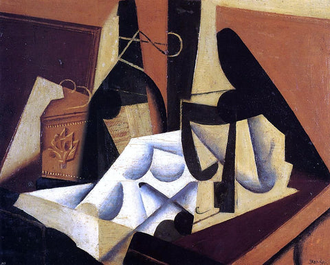  Juan Gris Still Life with White Tablecloth - Hand Painted Oil Painting