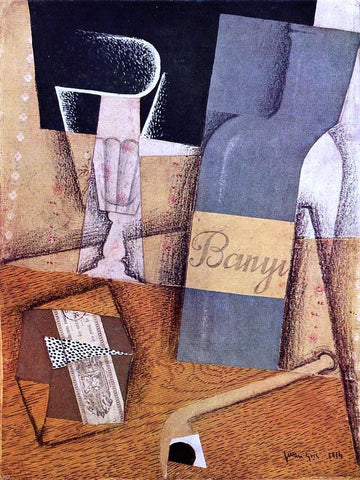  Juan Gris The Bottle of Banyuls - Hand Painted Oil Painting