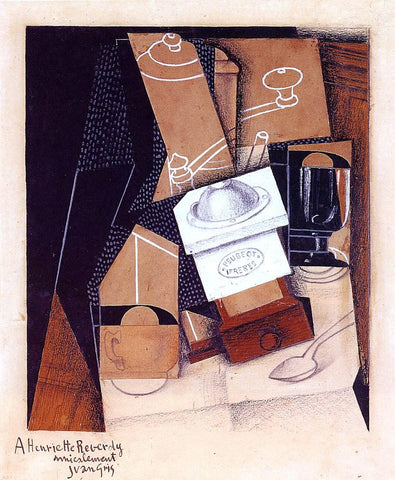  Juan Gris The Coffee Grinder - Hand Painted Oil Painting