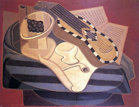  Juan Gris The Guitar with Inlay - Hand Painted Oil Painting