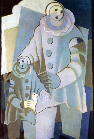  Juan Gris Two Pierrots - Hand Painted Oil Painting