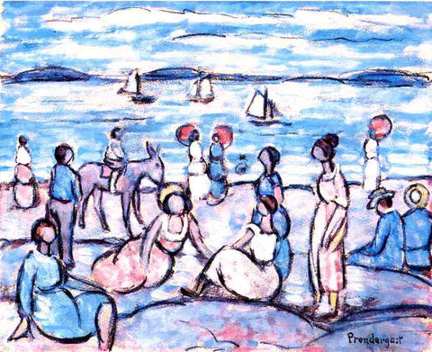  Maurice Prendergast Playing at Salem, Massachusetts - Hand Painted Oil Painting