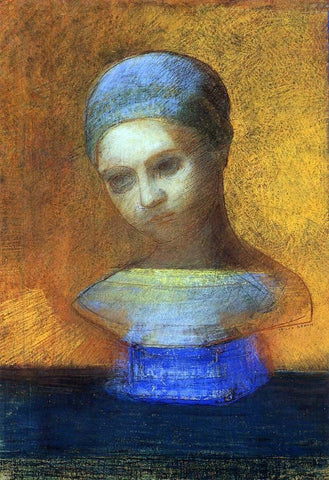  Odilon Redon Small Bust of a Young Girl - Hand Painted Oil Painting