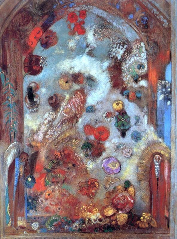  Odilon Redon Stained Glass Window (also known as Allegory) - Hand Painted Oil Painting