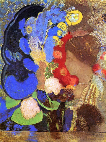  Odilon Redon Woman among the Flowers - Hand Painted Oil Painting