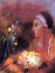  Odilon Redon Woman with Flowers - Hand Painted Oil Painting