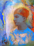  Odilon Redon Young Girl Facing Left - Hand Painted Oil Painting