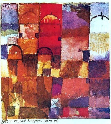  Paul Klee Rote und weisse Kuppeln (also known as Red and White Cupolas) - Hand Painted Oil Painting