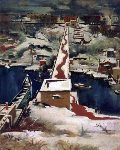  Preston Dickinson High Bridge - Hand Painted Oil Painting