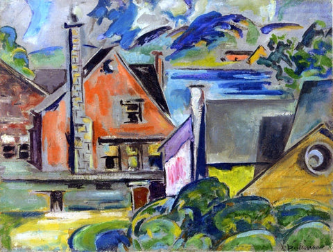  Preston Dickinson Village by the Sea - Hand Painted Oil Painting