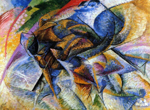  Umberto Boccioni Dynamism of a Biker - Hand Painted Oil Painting