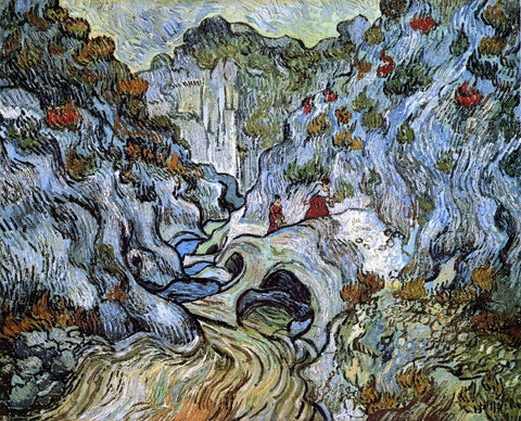  Vincent Van Gogh A Path through a Ravine - Hand Painted Oil Painting