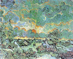  Vincent Van Gogh Cottages and Cypresses: Reminiscence of the North - Hand Painted Oil Painting